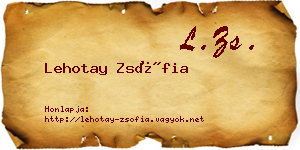 Lehotay Zsófia névjegykártya