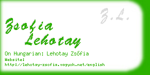 zsofia lehotay business card